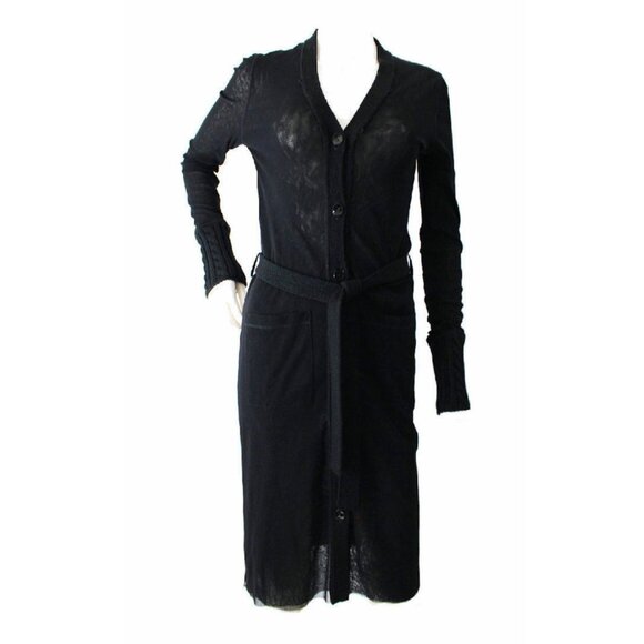 Vintage JEAN PAUL GAULTIER SOLEIL Black Cardigan w/Detachable Fur Collar - Picture 8 of 10